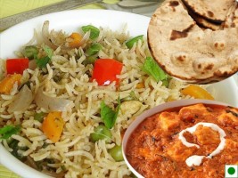 CHAPATI+PANEER BUTTER MASALA+BIRYANI